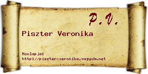 Piszter Veronika névjegykártya
